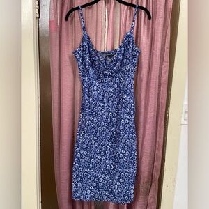 Vintage 90’s Y2K Navy Floral Mini Dress